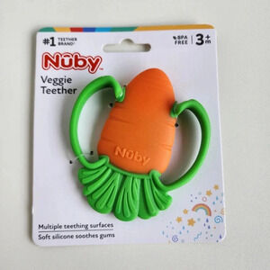 New Veggie Teether for Teething - Soft Baby Teething Toy - 3+ Months - Carrot